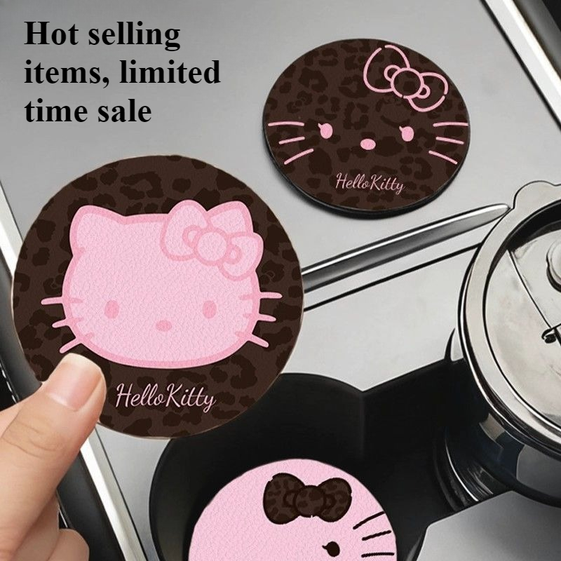 Bar Mat Rubber - Hello Kitty Araba Bardak Altlığı Karikatür