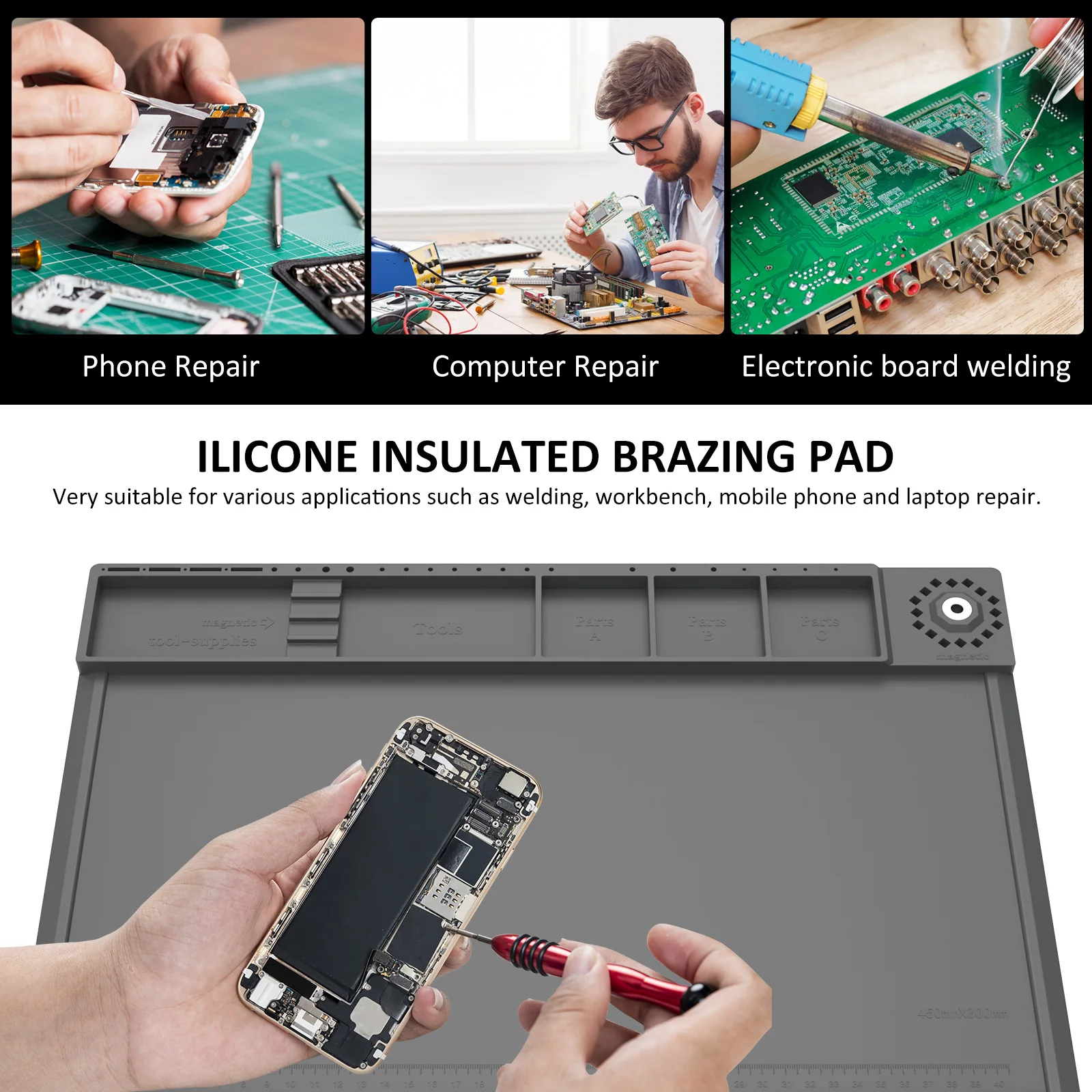 Lehimleme İstasyonu Mat Siliko - Bar Mat Rubber incelemesi ve fiyatı