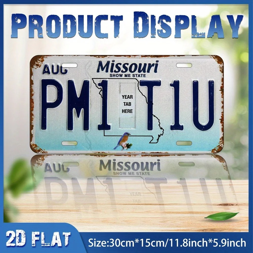 2D Düz Retro Missouri Mavi Kuş - Home Bar Signs incelemesi ve fiyatı
